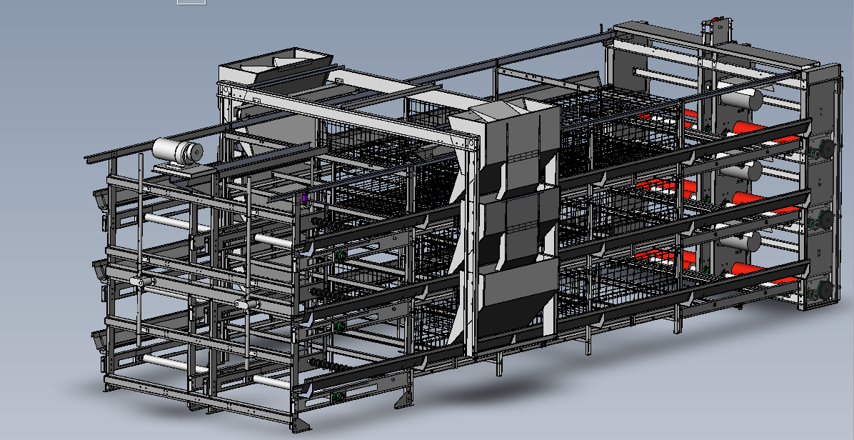 Équipement de poulet de la ferme de volaille automatique Cages de poulets de chair