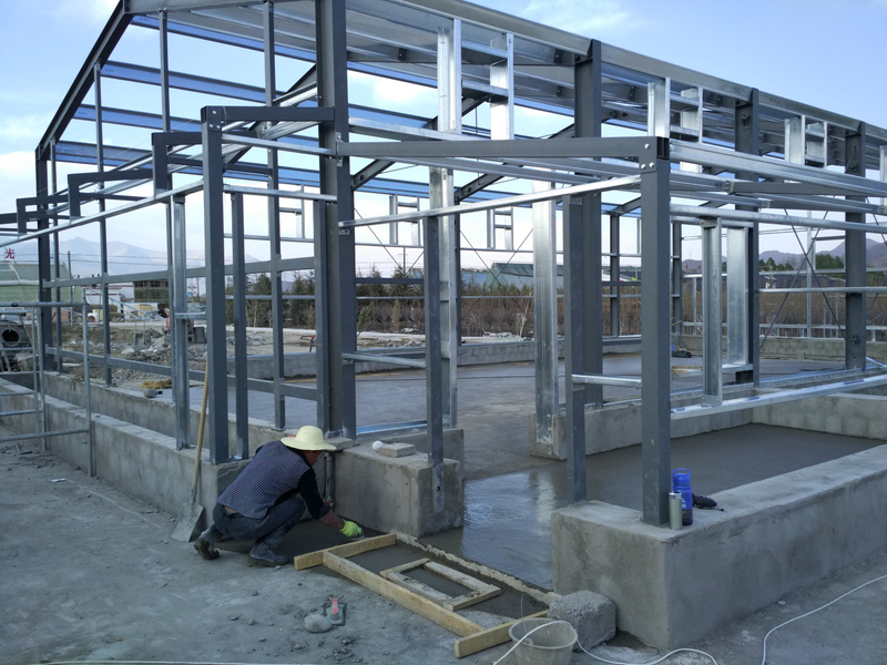 Bâtiment d'atelier de structure en acier préfabriqué 